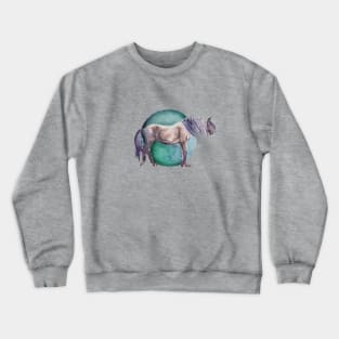 Western Rose Dun Horse Crewneck Sweatshirt